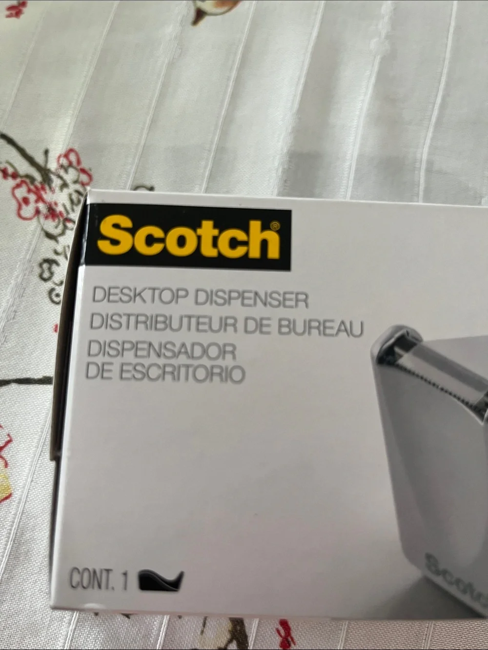 Scotch 3M Silver and Black Desktop Tape Dispenser